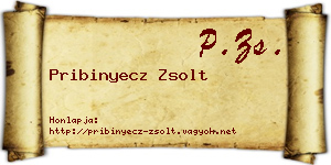 Pribinyecz Zsolt névjegykártya
